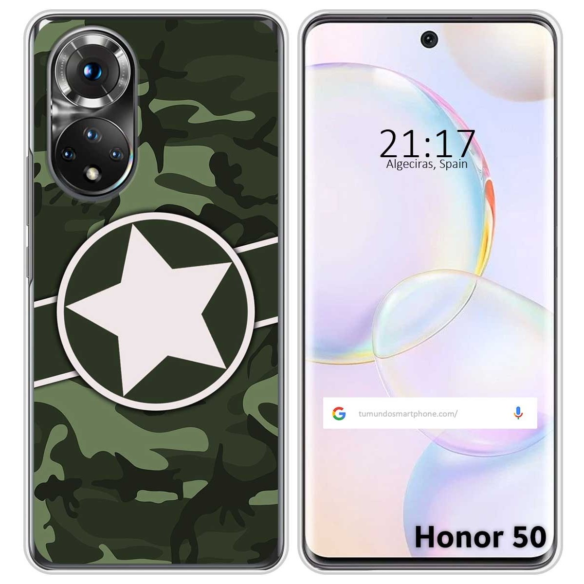 Funda Silicona para Huawei Nova 9 / Honor 50 5G diseño Camuflaje 01 Dibujos