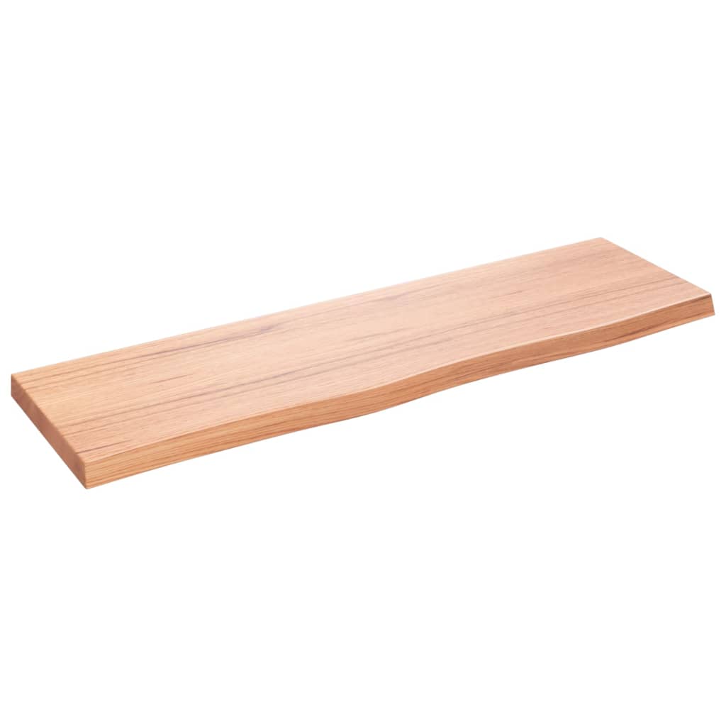 vidaXL Encimera de baño madera maciza sin tratar 100x30x(2-4) cm