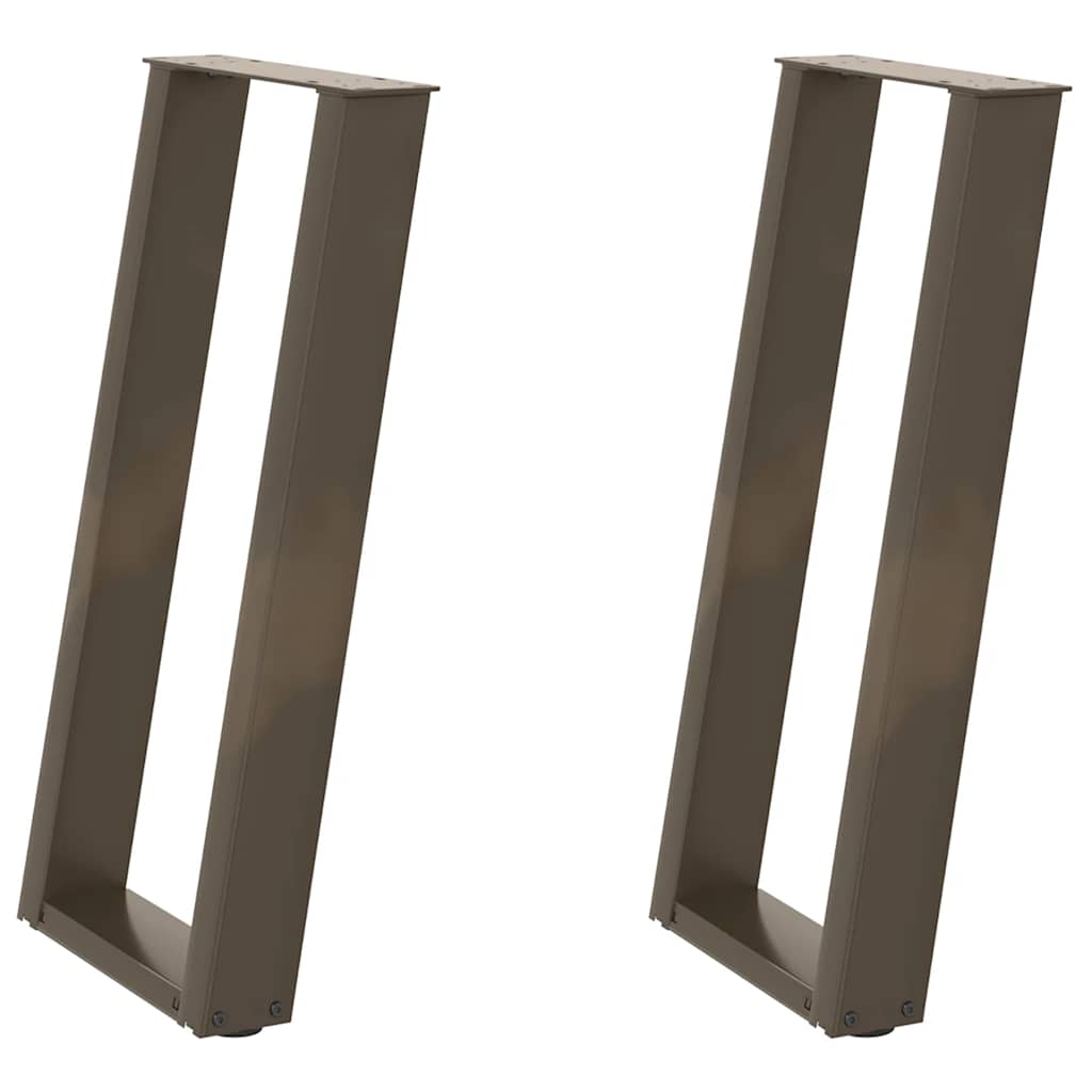 vidaXL Patas para consola en forma de U (2 unidades) 28 x (72-73) cm, acero