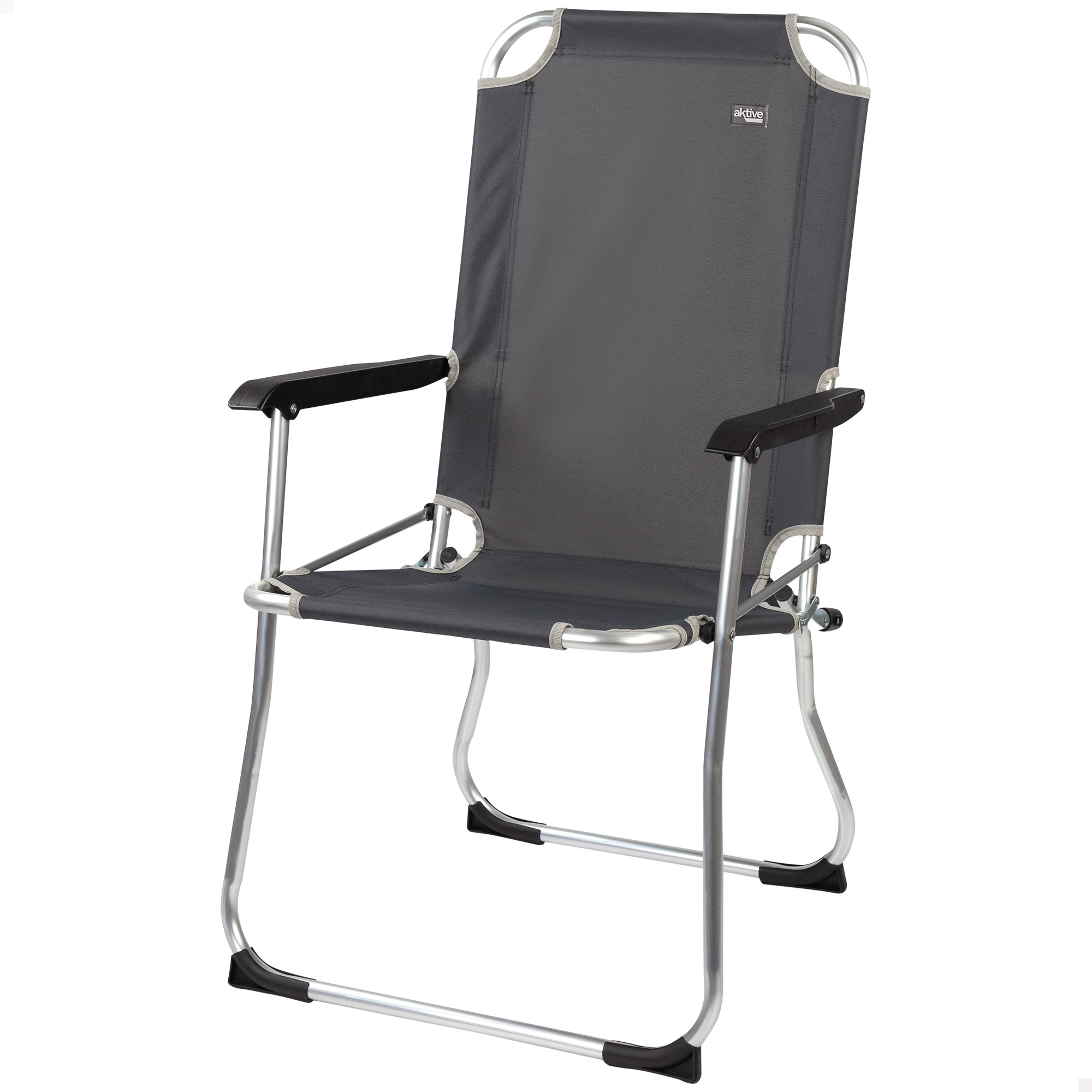 Aktive - Silla plegable camping, 45x50x91 cm, fabricada de aluminio y Oxford, con topes antivuelco, máx. 110 kg, plegado compacto, sillas plegables, sillas para camping, ligera y fácil de limpiar
