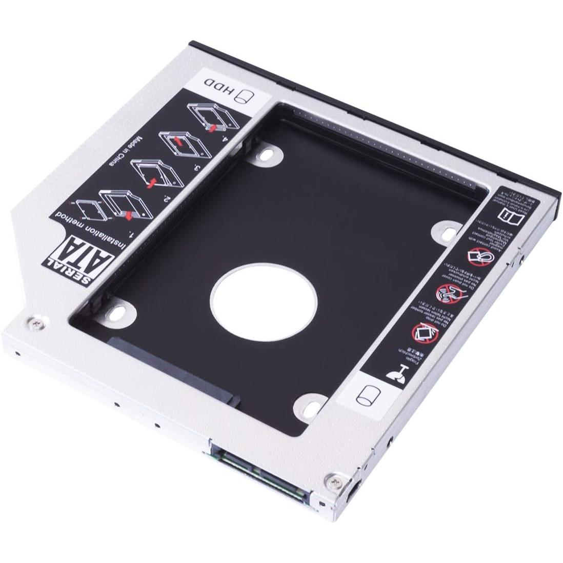 UNYKAch Soporte Adaptador óptica bahías de Disco Duro 2,5" HDD / 2,5" SDD Compatibilidad Universal portátil