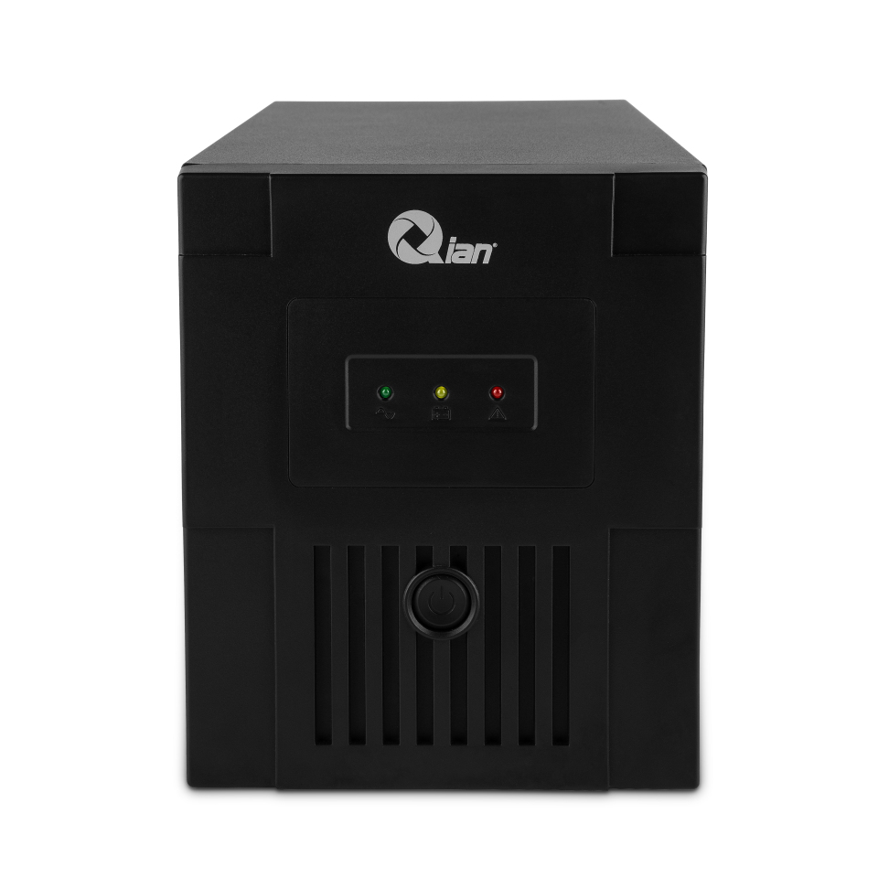 QIAN 1000VA 600W UPS Compacto Mini Torre | Protección Contra Apagones y Sobretensión