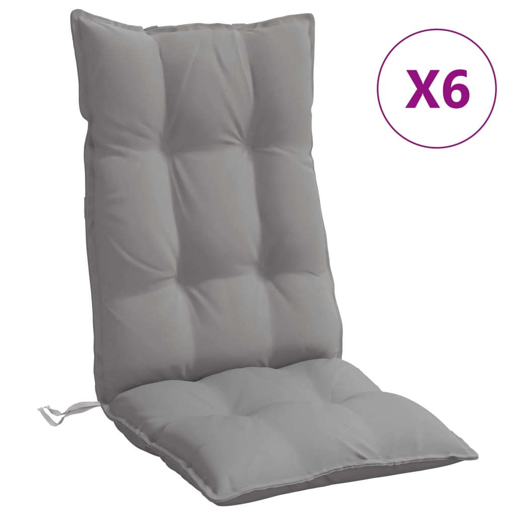 Cojines para Silla con Respaldo Alto Vidaxl en Tela Oxford - Gris, Crema, Beige