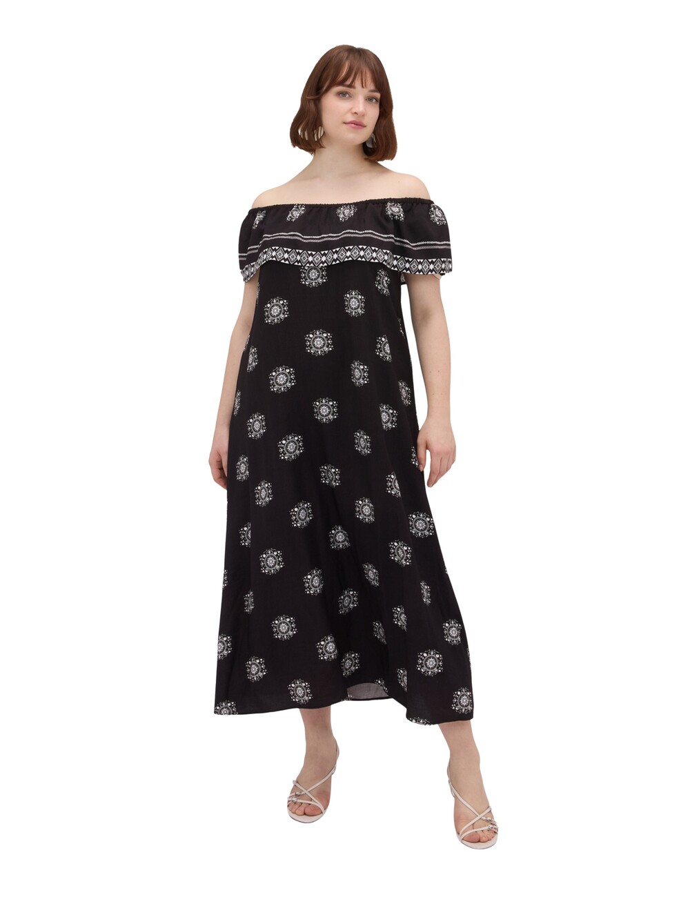 Fiorella Rubino - Vestido Chill off-shoulder en viscosa