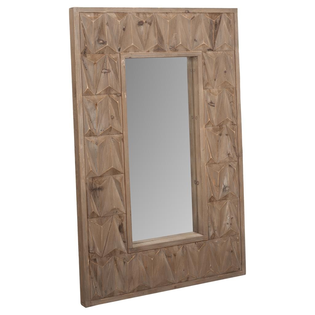 WANDERLUST DECO Espejo de madera marrón 68,5x6x108,5h cm de estilo Colonial