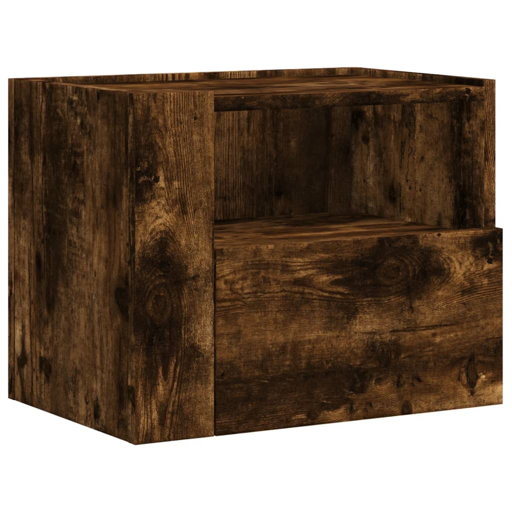 Vidaxl Mesitas de Noche de Pared 2 Unidades 45x30x35 Cm Gris Hormigón