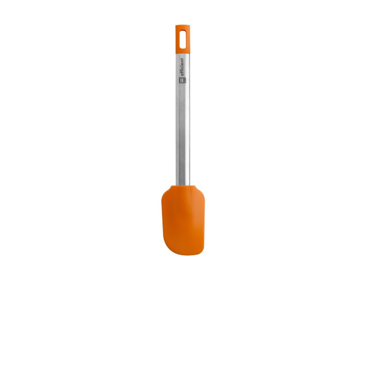 Bra - Lengua de Cocina Efficient, Utensilio Cocina, Acero Inoxidable, Silicona Naranja, Rebañar y Recoger, Apto Lavavajillas