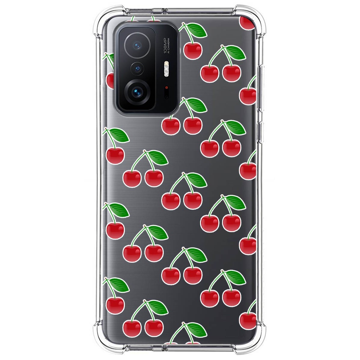 Funda Silicona Antigolpes para Xiaomi 11T 5G / 11T Pro 5G diseño Cerezas Dibujos