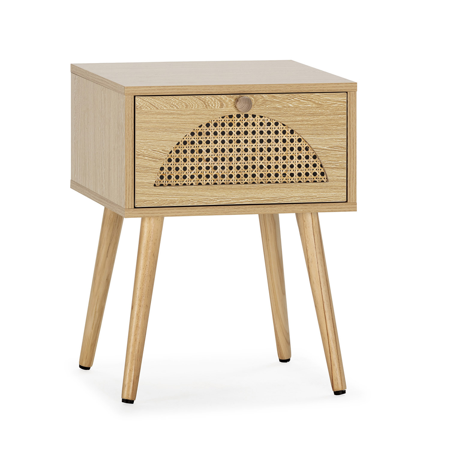 VS Venta-Stock Mesita de noche Luna 1 cajón color Roble