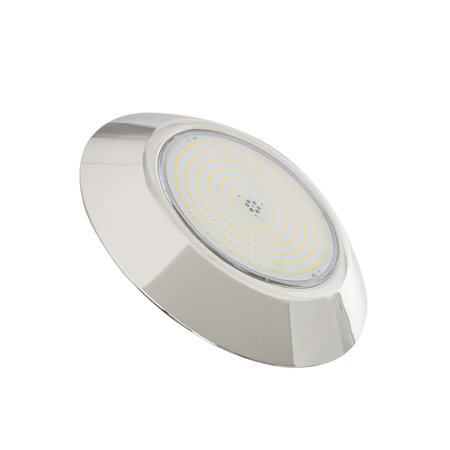 Ledkia Foco Piscina Superficie LED Sumergible 3000K 12V AC/DC IP68 Acero Inoxidable 24W 3000K Blanco Cálido