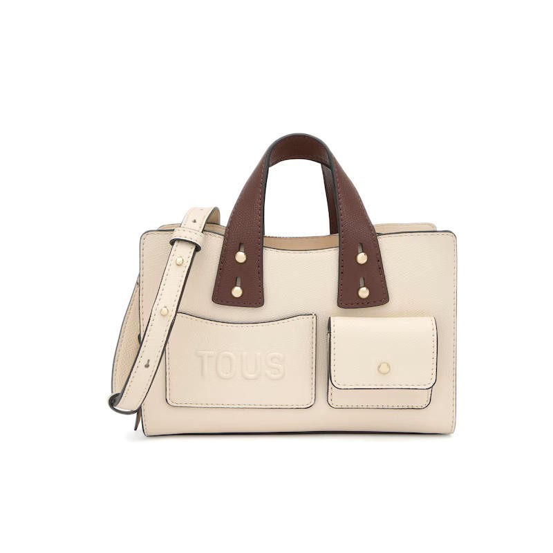 Bolso Tous 2002373302 Bowling Back to Basics Beige-Marrón
