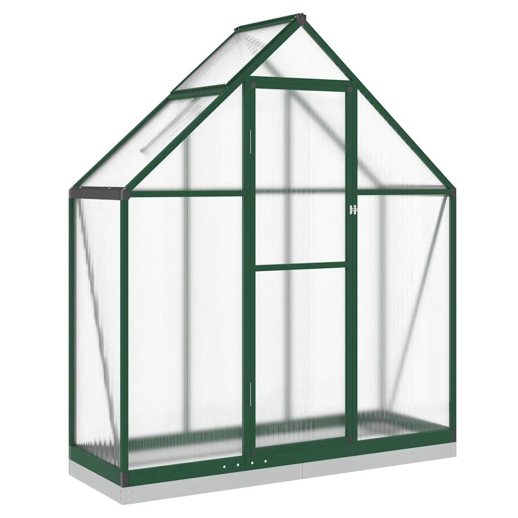 vidaXL Invernadero con marco base aluminio 169x58x202 cm Color Antracita,  Plateado,  Verde y mas