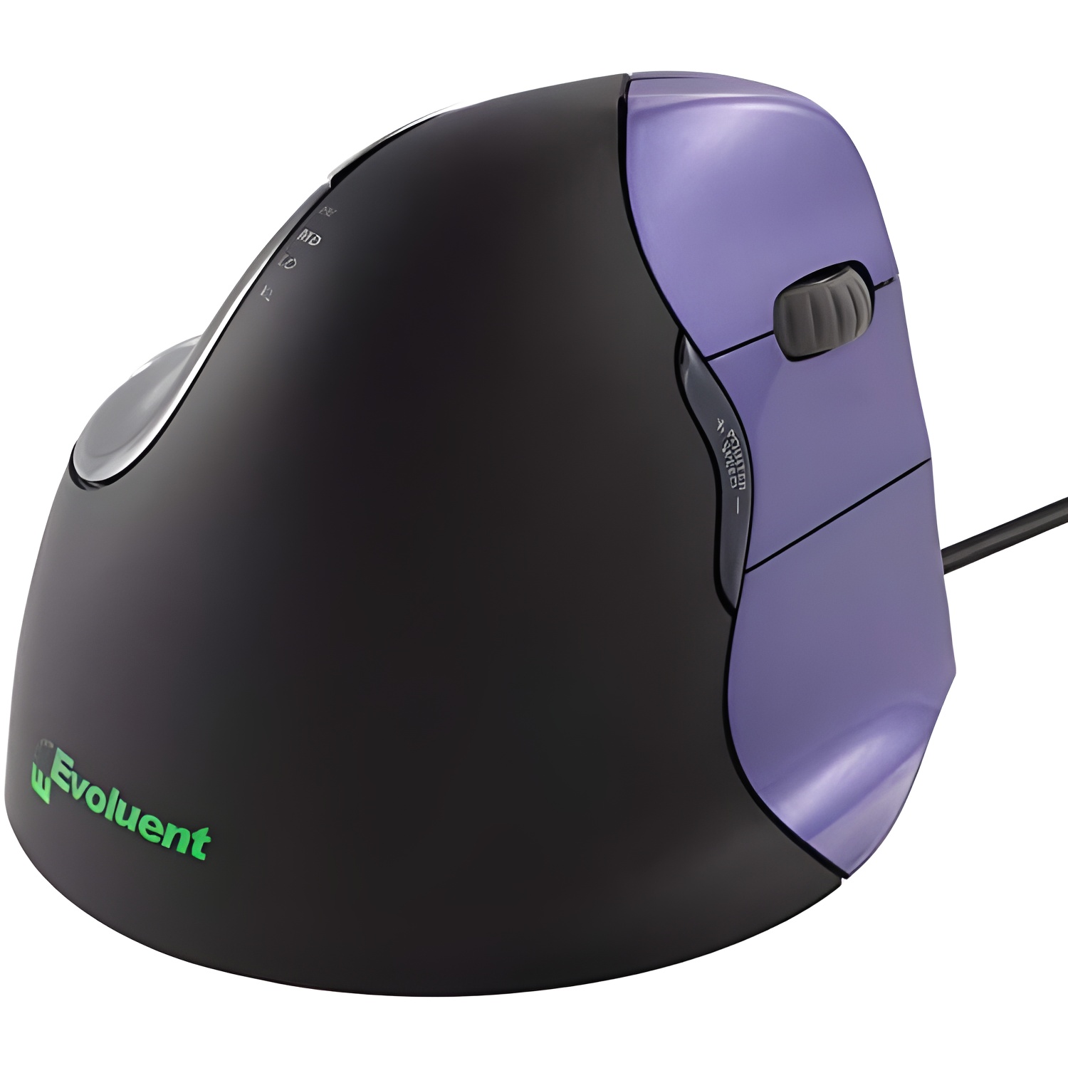 Evoluent VM4S Right-Handed Mouse, wired ergonomic gaming mouse with 6 buttons, CE certified for comfort, ideal for PC gaming. Perfect choice for gamers seeking precision and ergonomic support.
