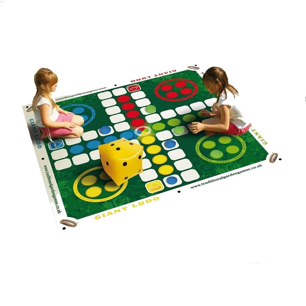 Traditional Garden Games parchís gigante, Juego de mesa para niños, perfecto para colegios, guarderías, fiesta, ocio y exterior