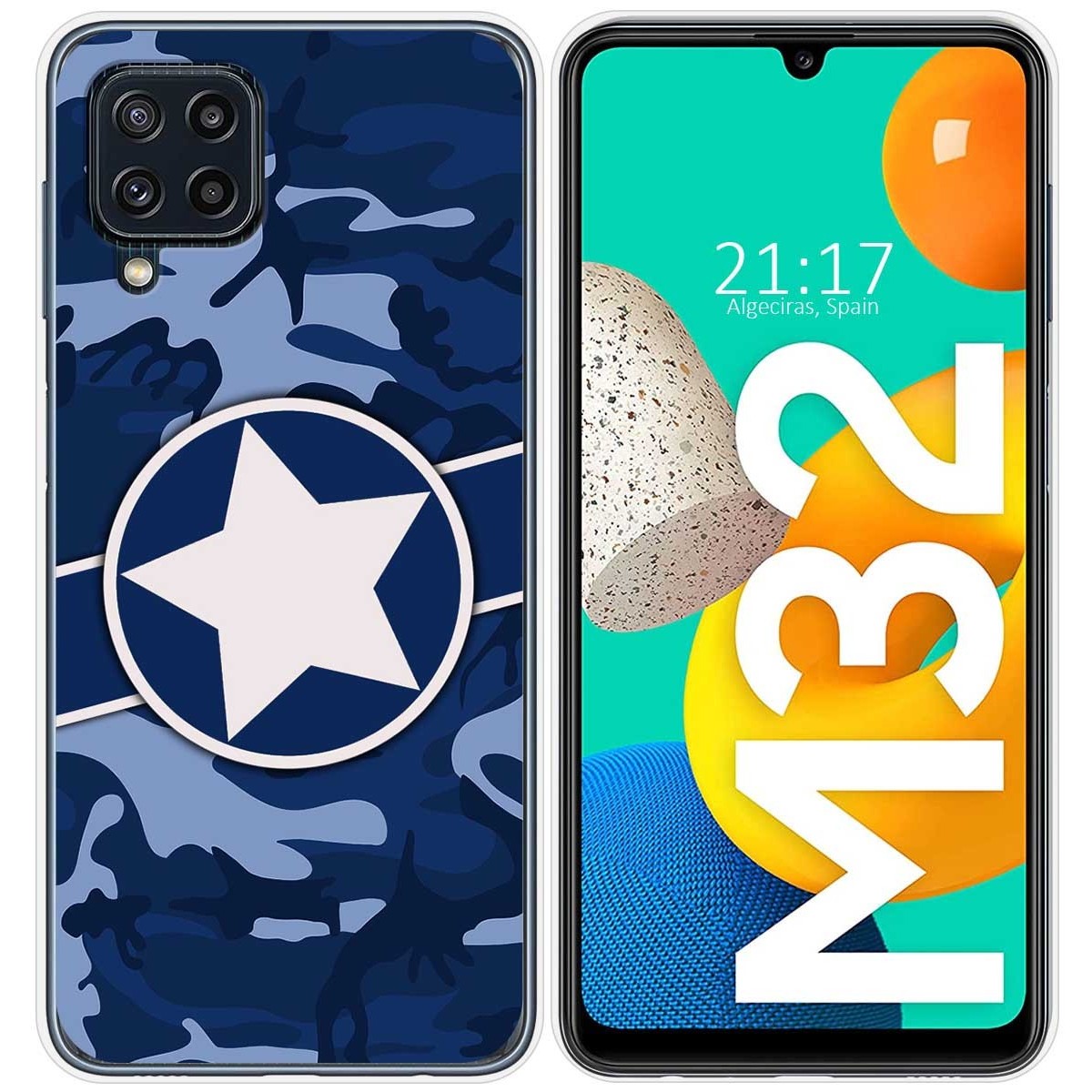Funda Silicona para Samsung Galaxy M32 diseño Camuflaje 03 Dibujos