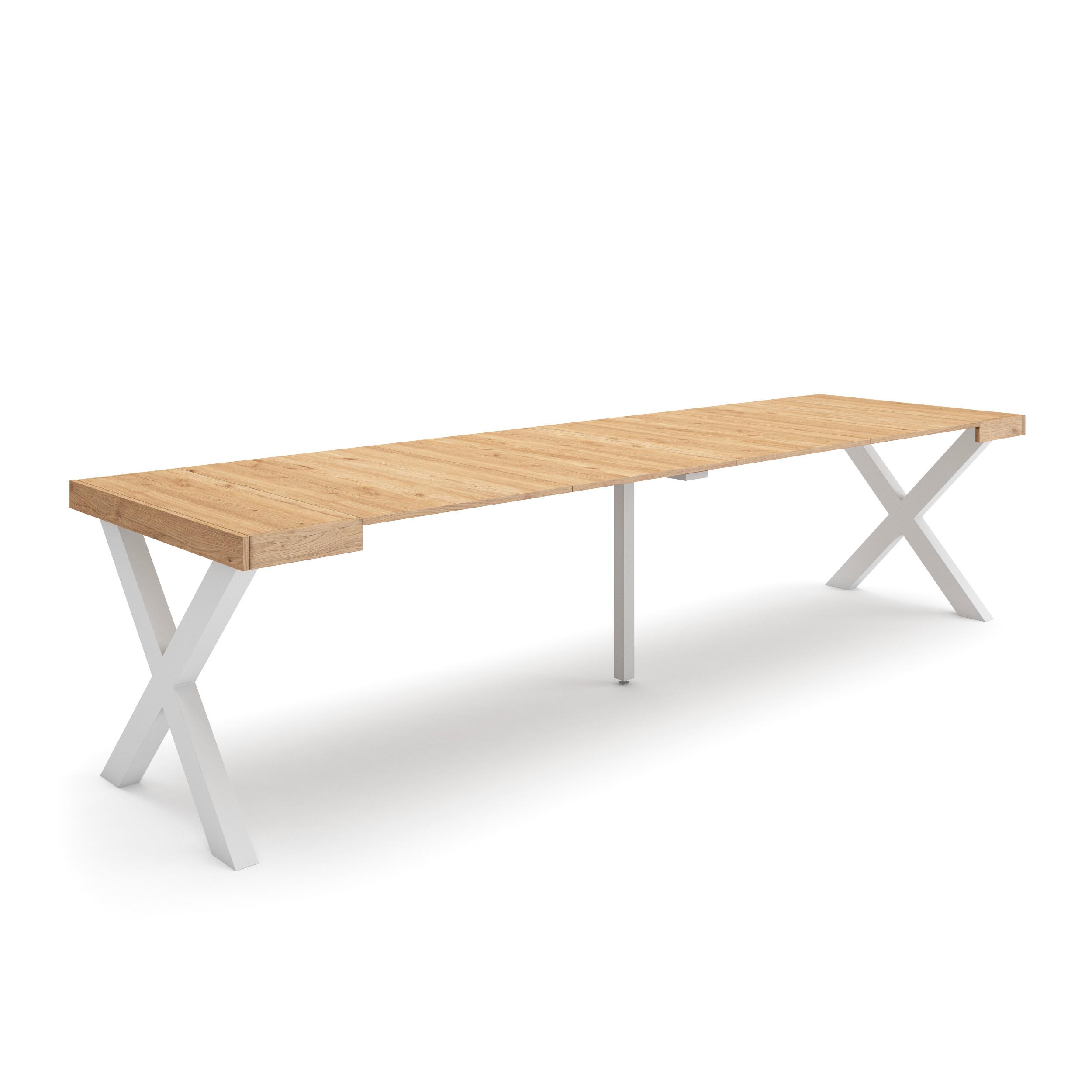 Skraut Home, Mesa Consola Extensible, Mesa Auxiliar, Tapa, 58/302x90cm, Práctica y Versátil, Varios colores disponibles