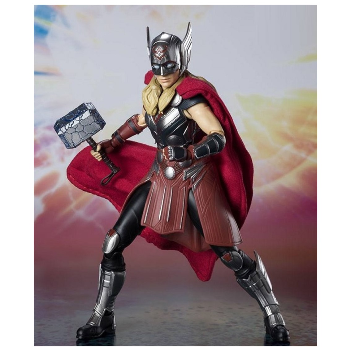 Bandai Figura Tamashii Nations SH Figuarts Marvel Thor Love & Thunder Jane Foster con Martillo Mjolnir y Efectos