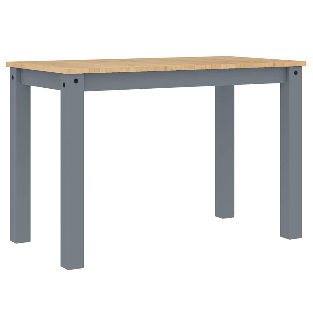 vidaXL Mesa de comedor Panama madera maciza de pino 117x60x75 cm en color Marrón/Blanco/Gris | estructura resistente ideal para salón dormitorio o estudio