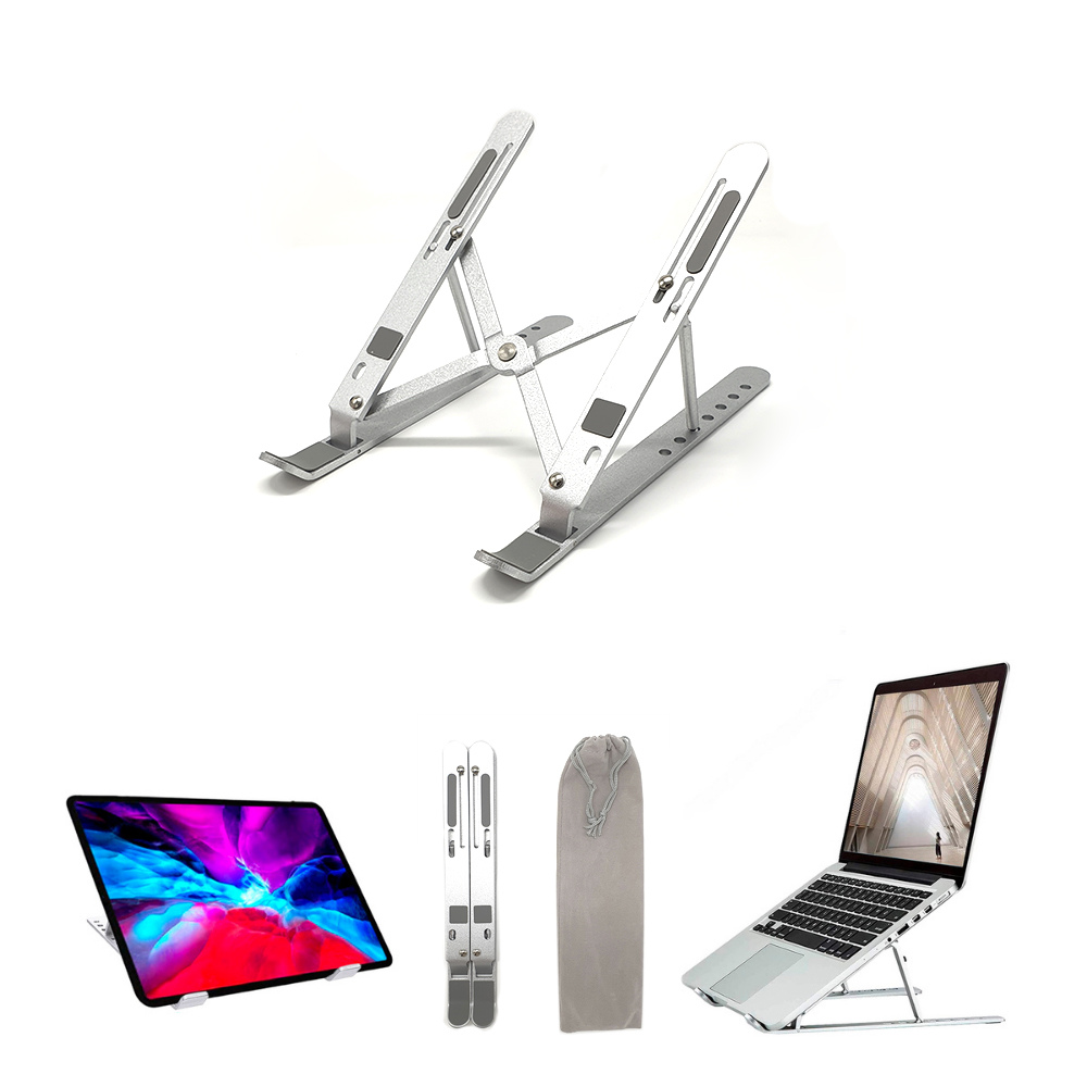 MAGIC SELECT Soporte Elevador Plegable para Tablet y Portátiles Hasta 11". Diseño Ergonómico Multiángulo y Antideslizante