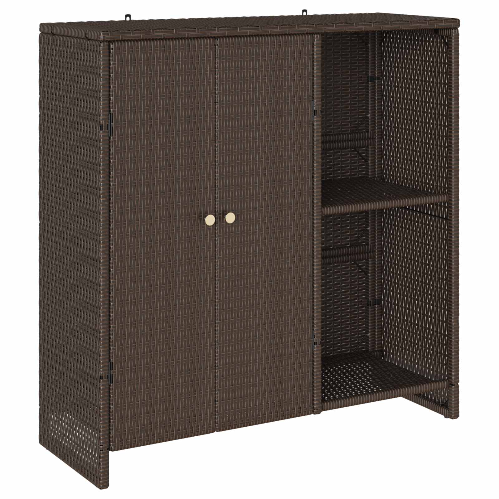 vidaXL Armario de almacenamiento Ratán 100 x 36 x 102 cm Multicolor