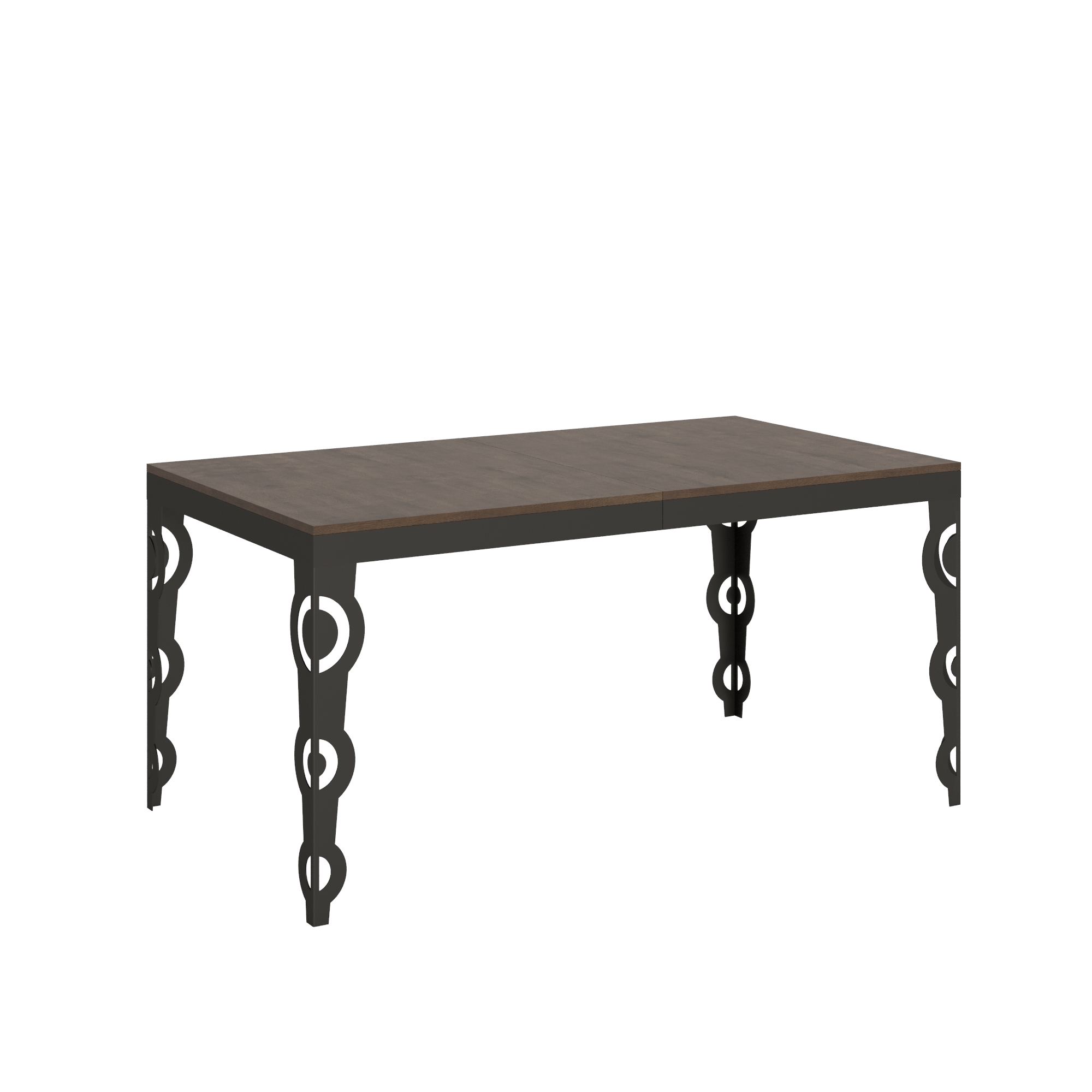 Mesa extensible 90x160/420 cm Karamay Evolution Estructura Nogal Antracita - Itamoby