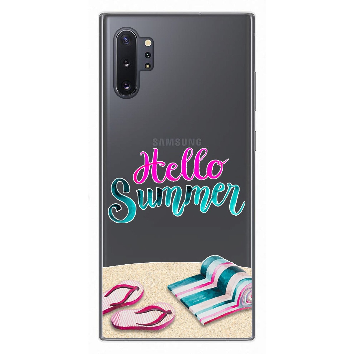 Tumundosmartphone Funda Gel Transparente para Samsung Galaxy Note10+ diseño Summer Dibujos