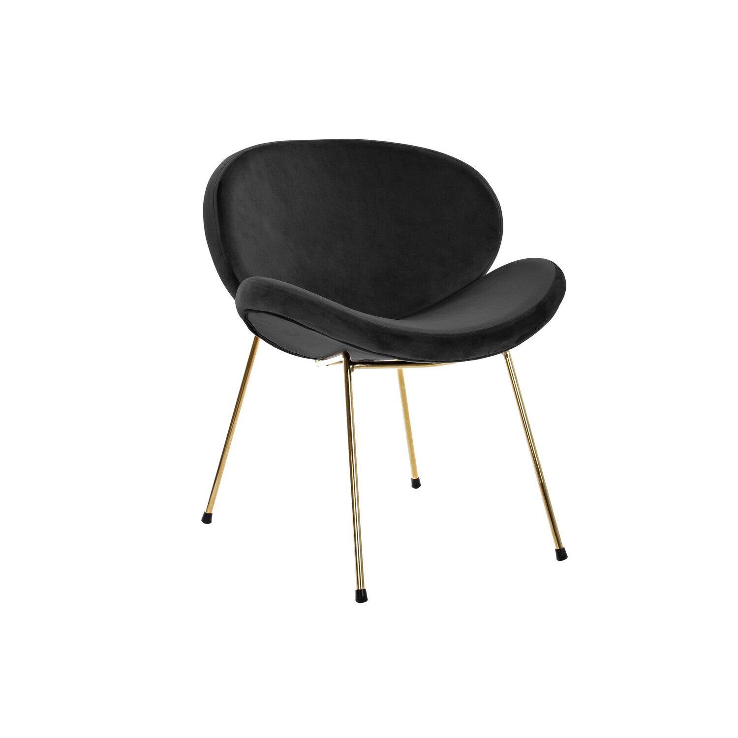 Silla poliester metal 62x58x73 terciopelo negro , El mejor complemento para tu hogar.