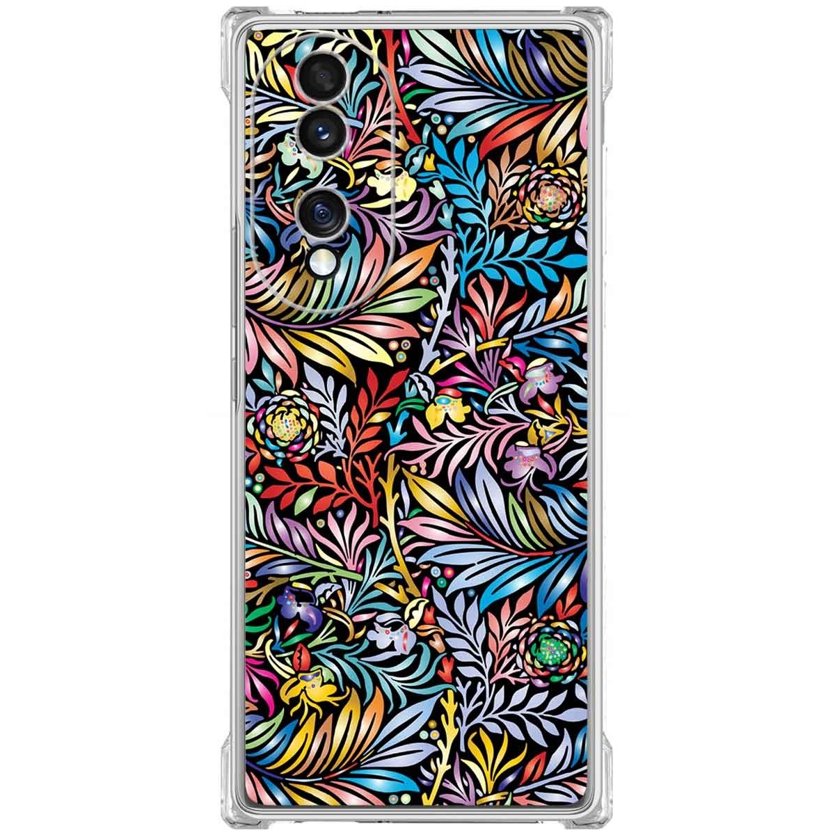 Funda Silicona Antigolpes para Huawei Honor 70 5G diseño Flores 04 Dibujos