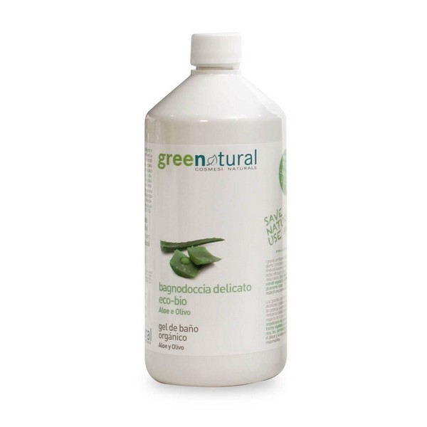 Gel de ducha de áloe vera y oliva 1 L Greenatural