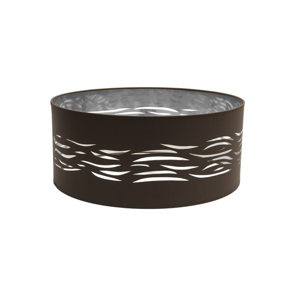 Pantalla colgante niebla 1xe27 marrón-plata 50dx50dx20h