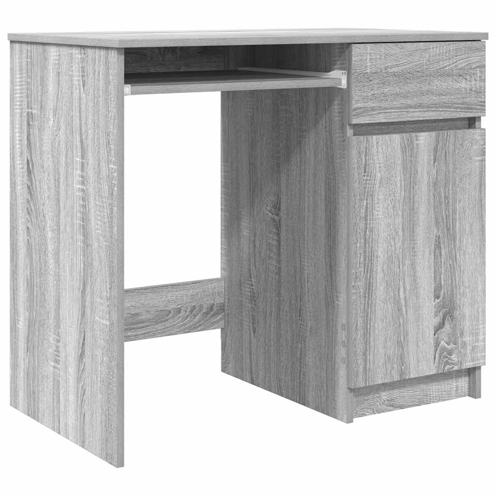 vidaXL Escritorio Sonoma gris 86x49x76 cm madera de ingeniería
