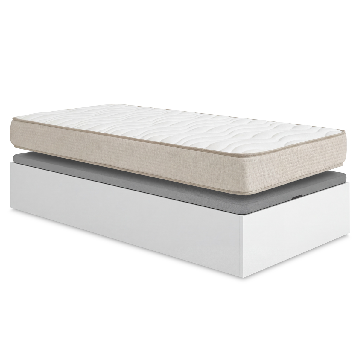 Pack ahorro juvenil Canapé abatible Nest con Colchón viscoelástico Nova Plus 90 x 190 cm| Montaje Incluido (Solo canapé)