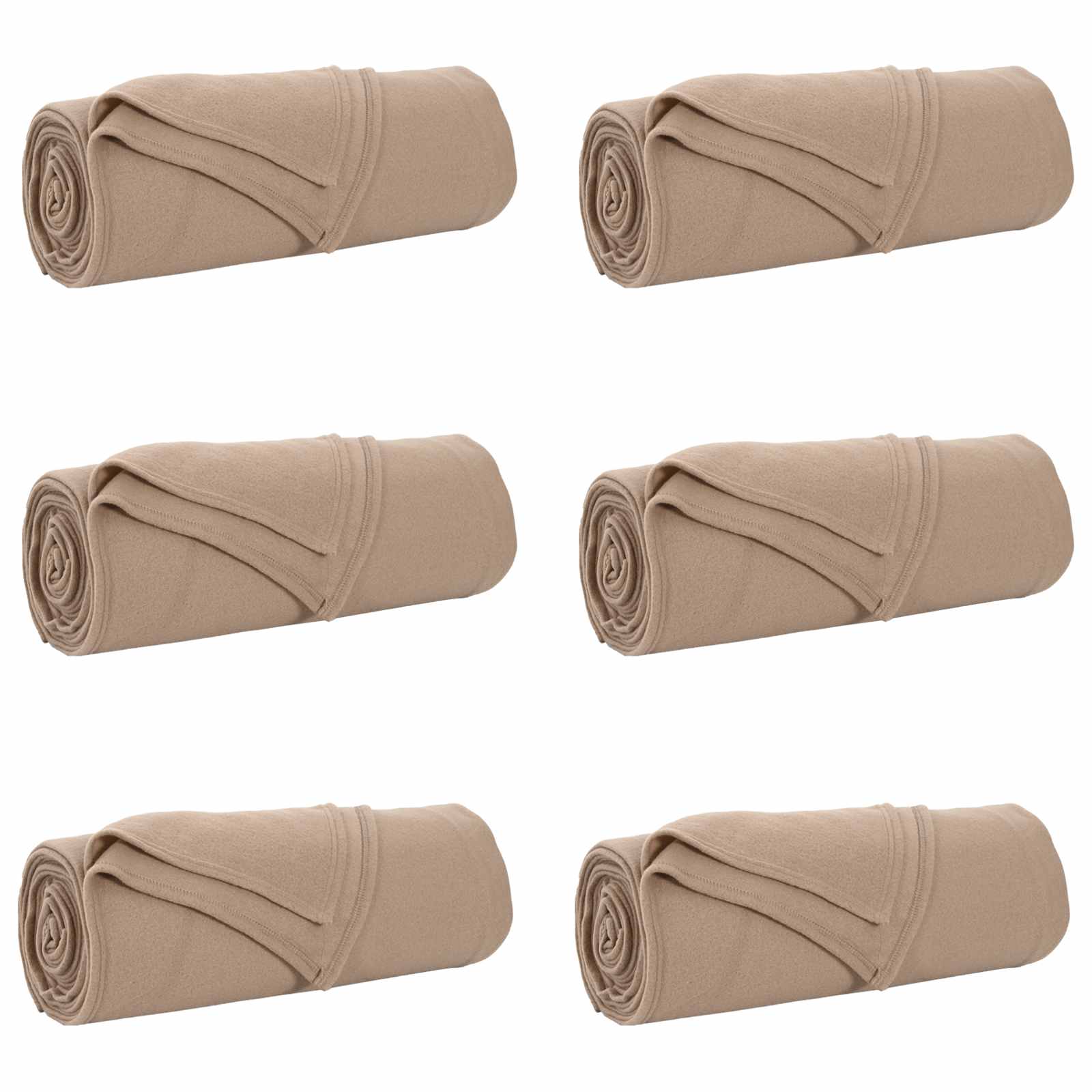 vidaXL Mantitas de Sofá 6 pcs Camel 210 x 140 cm Lana