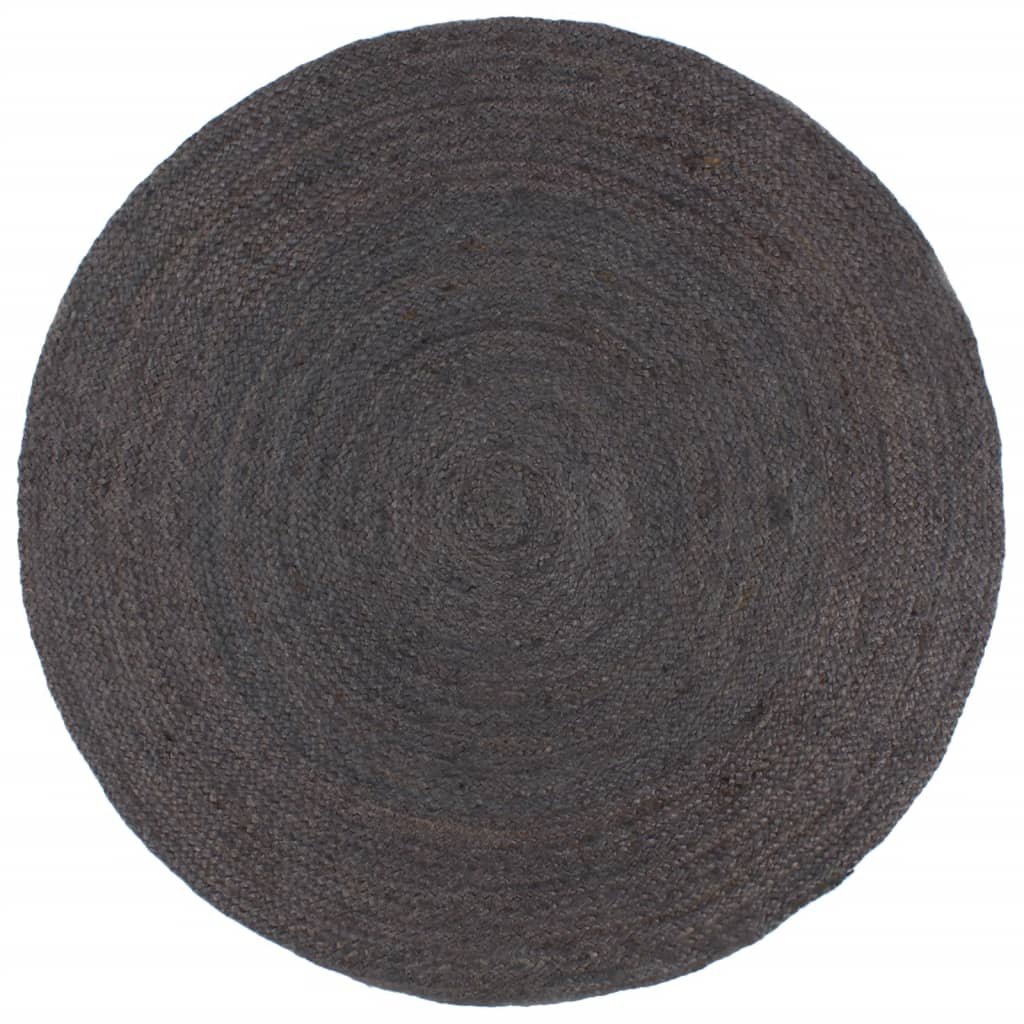 Vidaxl Alfombra de Yute Tejida a Mano Redonda 210 Cm - Color Gris