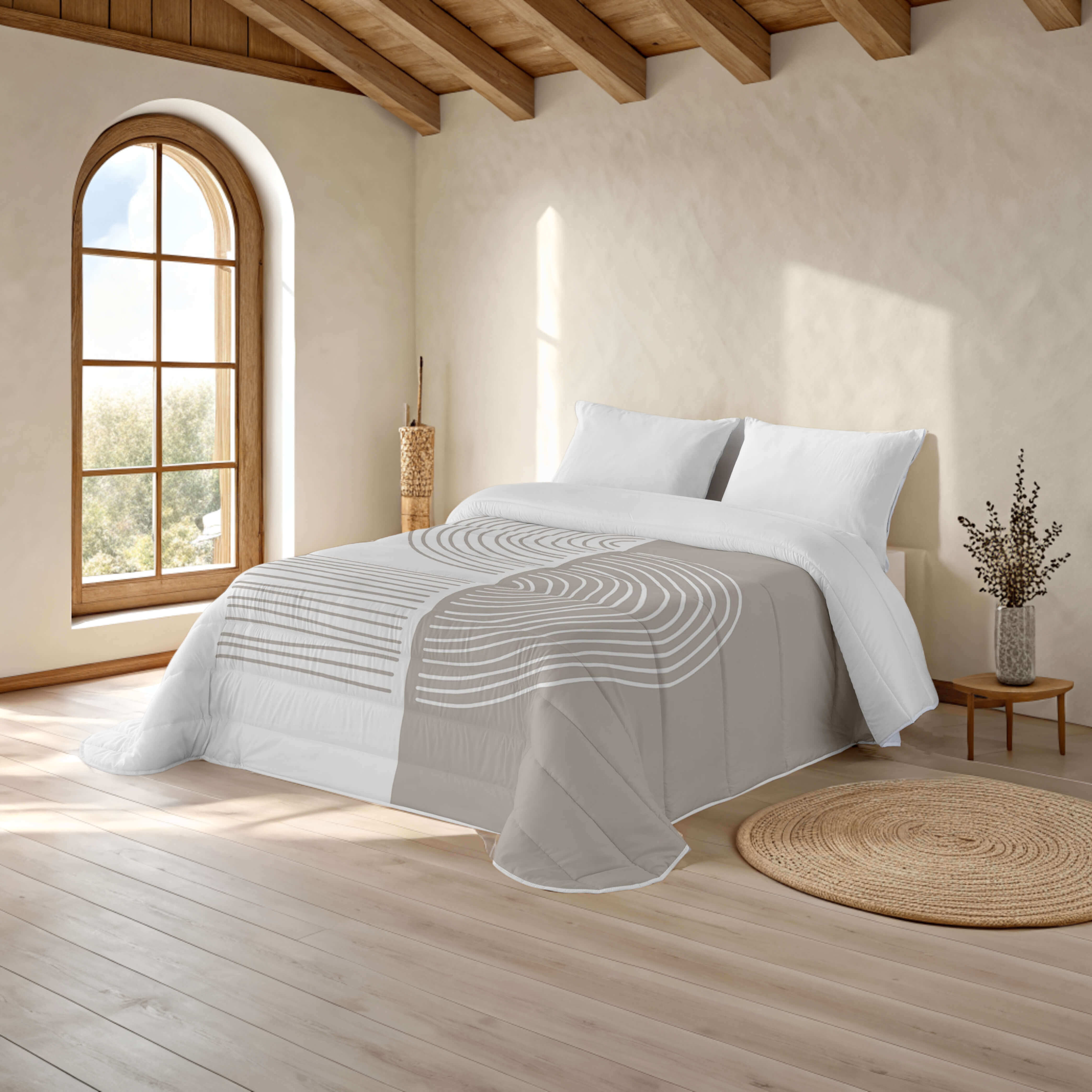 Naturals - Edredón Nórdico 300 gr Estampado - Microfibra Extrasuave -  Acolchado Gran Confort, Antialérgico y Transpirable - Cama 90/135/150/180 - Fabricado en España