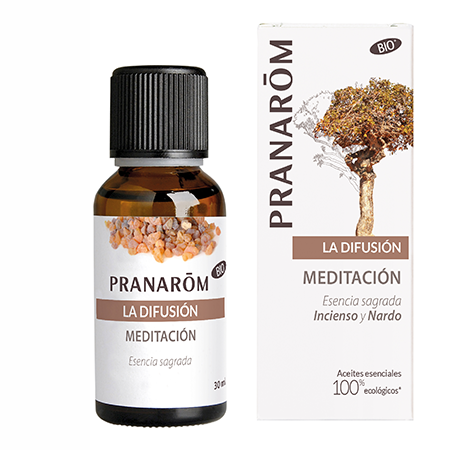 Aceite Esencial Meditación Difusión Bio (Esencia Sagrada Incienso y Nardo) 30 ml de aceite Pranarom