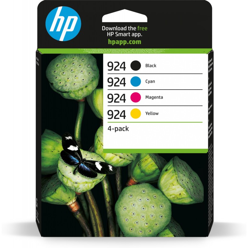HP - Paquete de 4 Cartuchos de Tinta Original 924 CMYK 6C3Z1NE