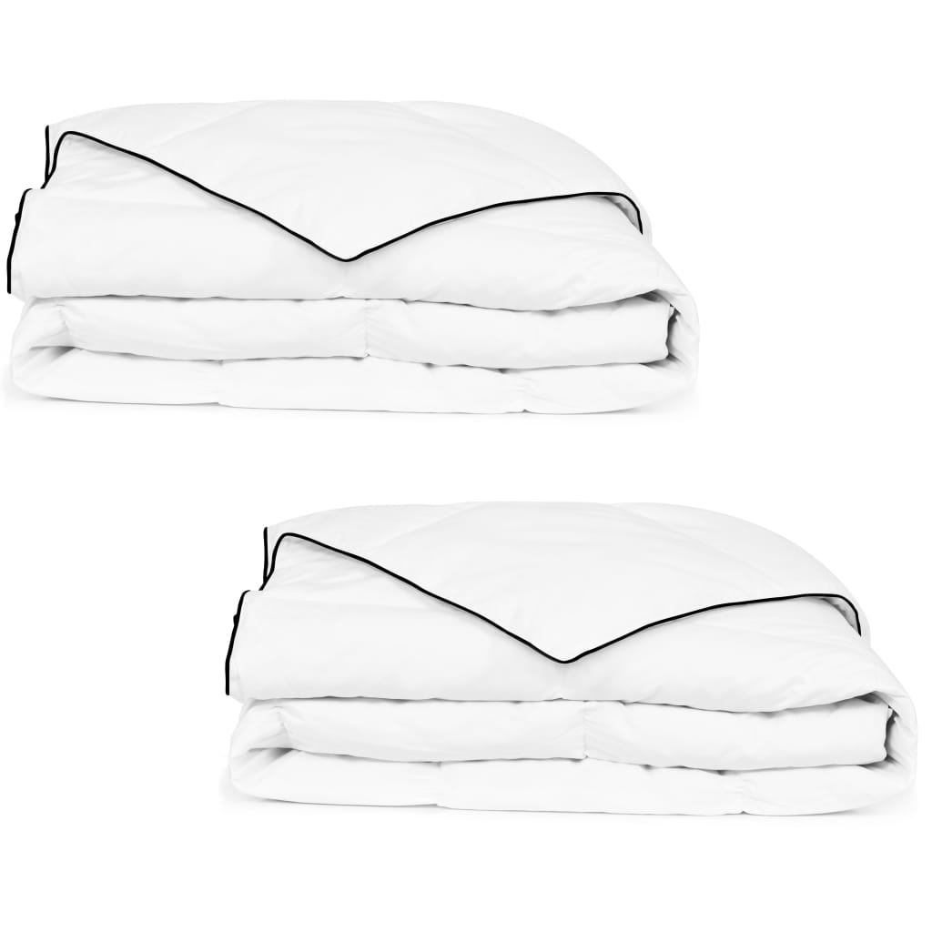 vidaXL Edredón Colcha de Plumón Invierno Blanco (2 unidades) Ropa Cama Hogar Dimensiones 140 x 200 cm,  135 x 200 cm,  150 x 200 cm y mas