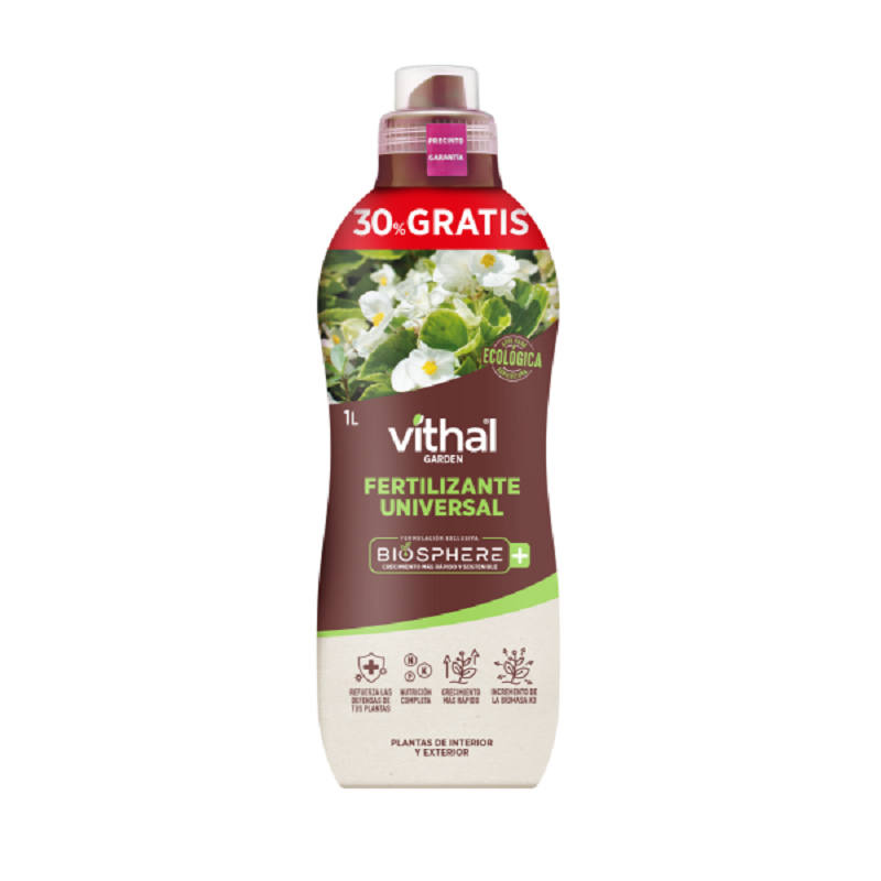 VITHAL GARDEN FERTILIZANTE UNIVERSAL BIOSPHERE PLUS 1300 ml