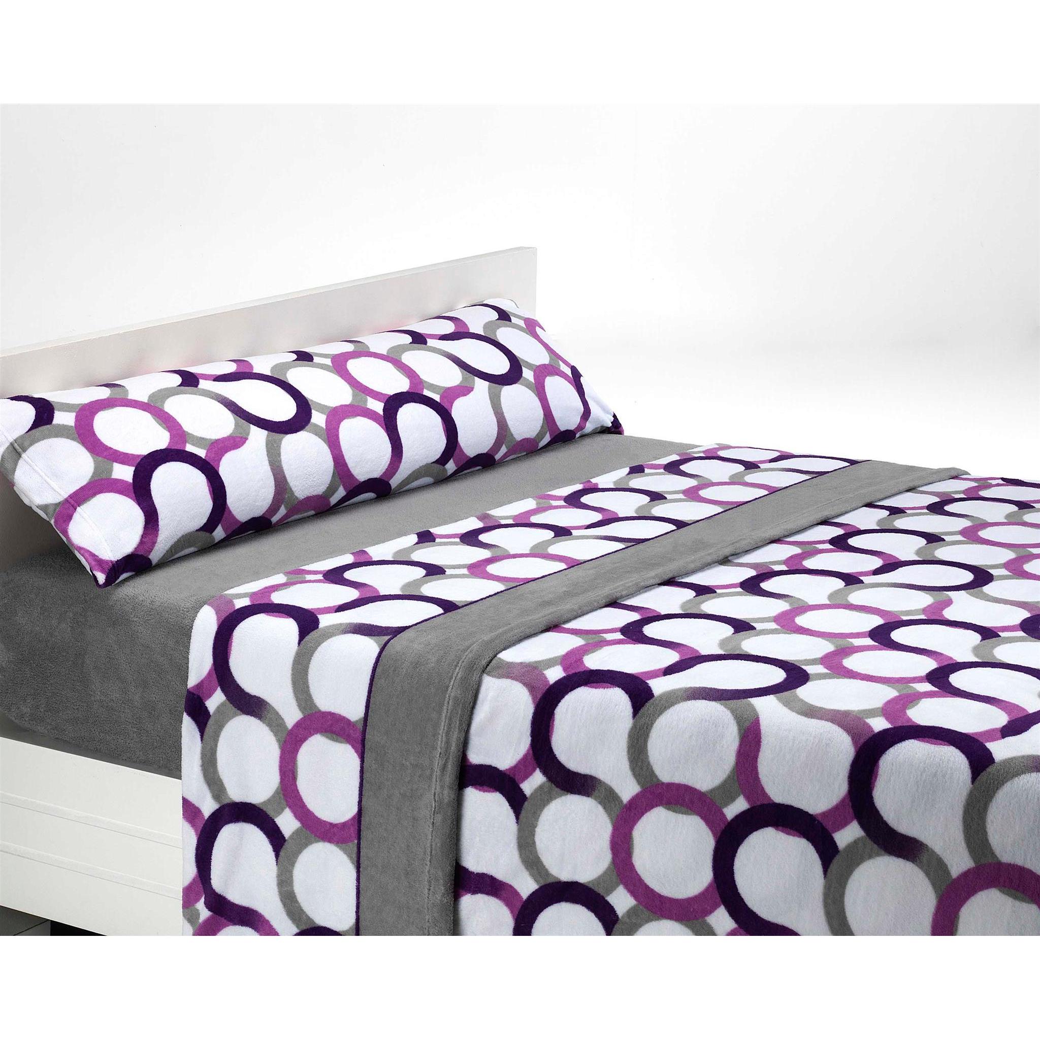 SABANALIA - Juego de sábana de coralina Aros (Disponible en varios tamaños y colores) - Máximo confort y protección contra el frío - 240 grs/m² - 100 % Microfibra de Poliéster