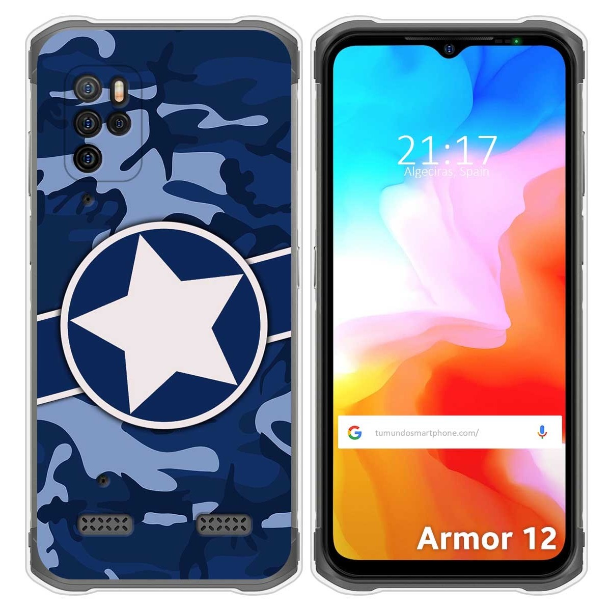 Funda Silicona para Ulefone Armor 12 5G diseño Camuflaje 03 Dibujos