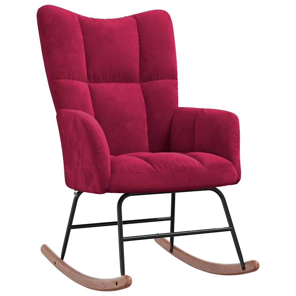 Vidaxl silla mecedora de terciopelo Multicolor