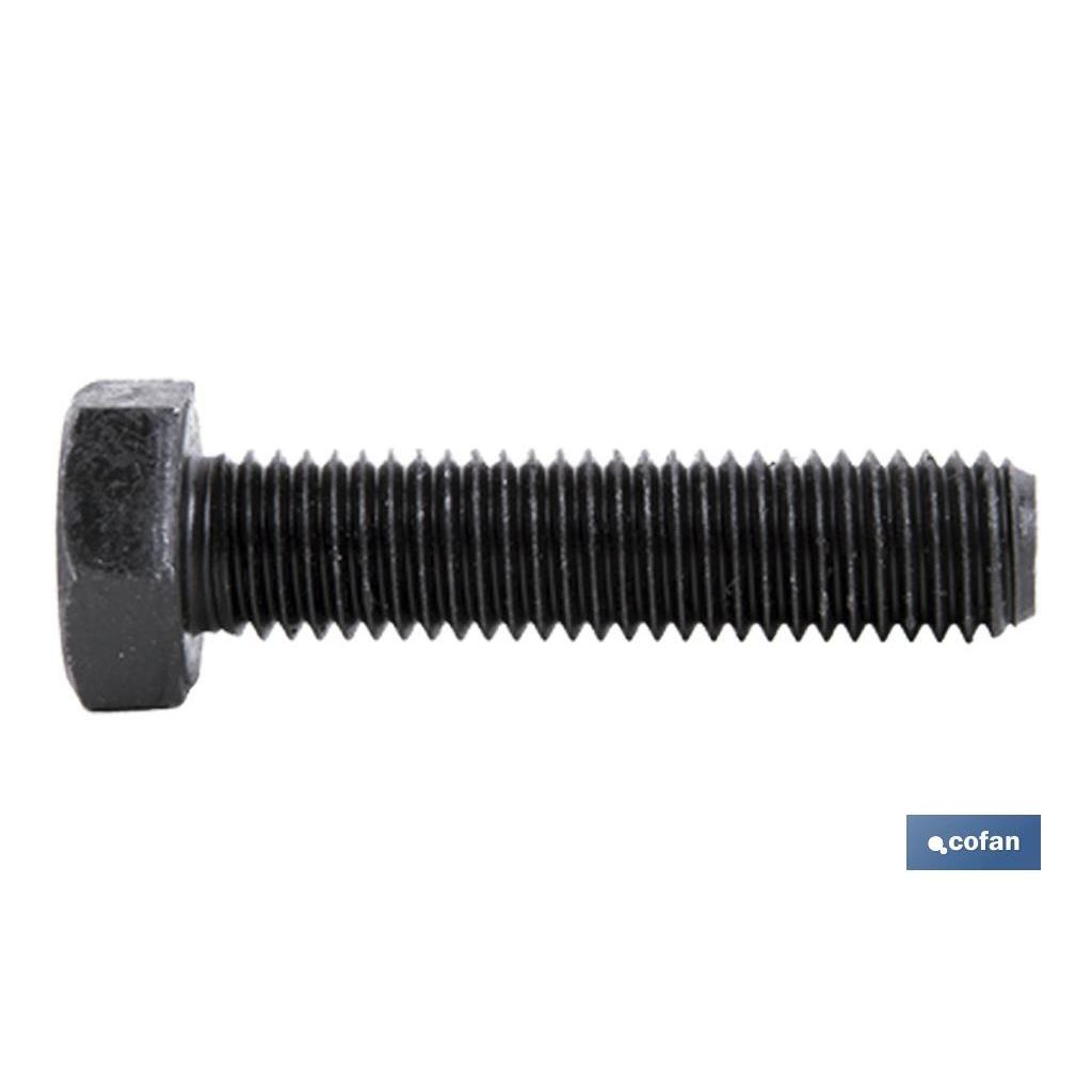 Tornillo Hexagonal Cofan DIN-933 Rosca Completa Clase 12.9 Acabado Negro - Pack 5 Unidades