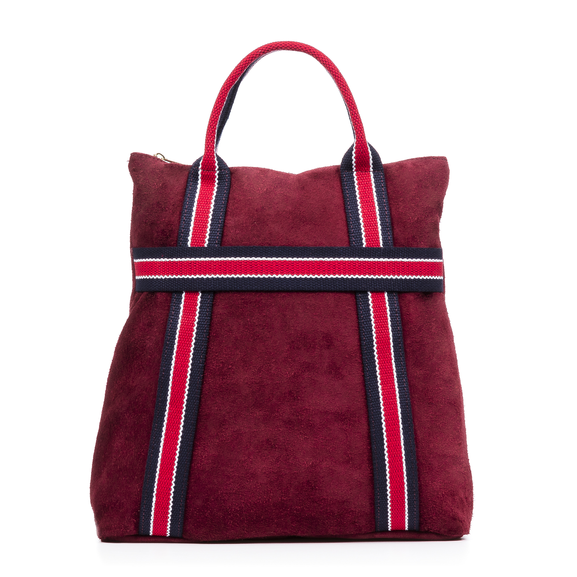 Firenze Artegiani. Venusta Bolso mochila Mujer.Piel auténtica Gamuza Lona Premium Estampado. Made in Italy. Vera Pelle Italiana.