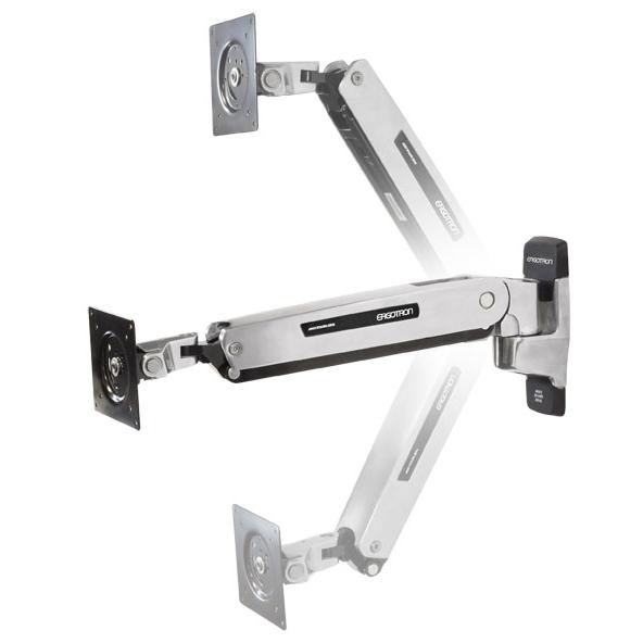 Ergotron Interactive Arm LD - Montaje en la pared para pantalla LCD - aluminio - aluminio pulido -