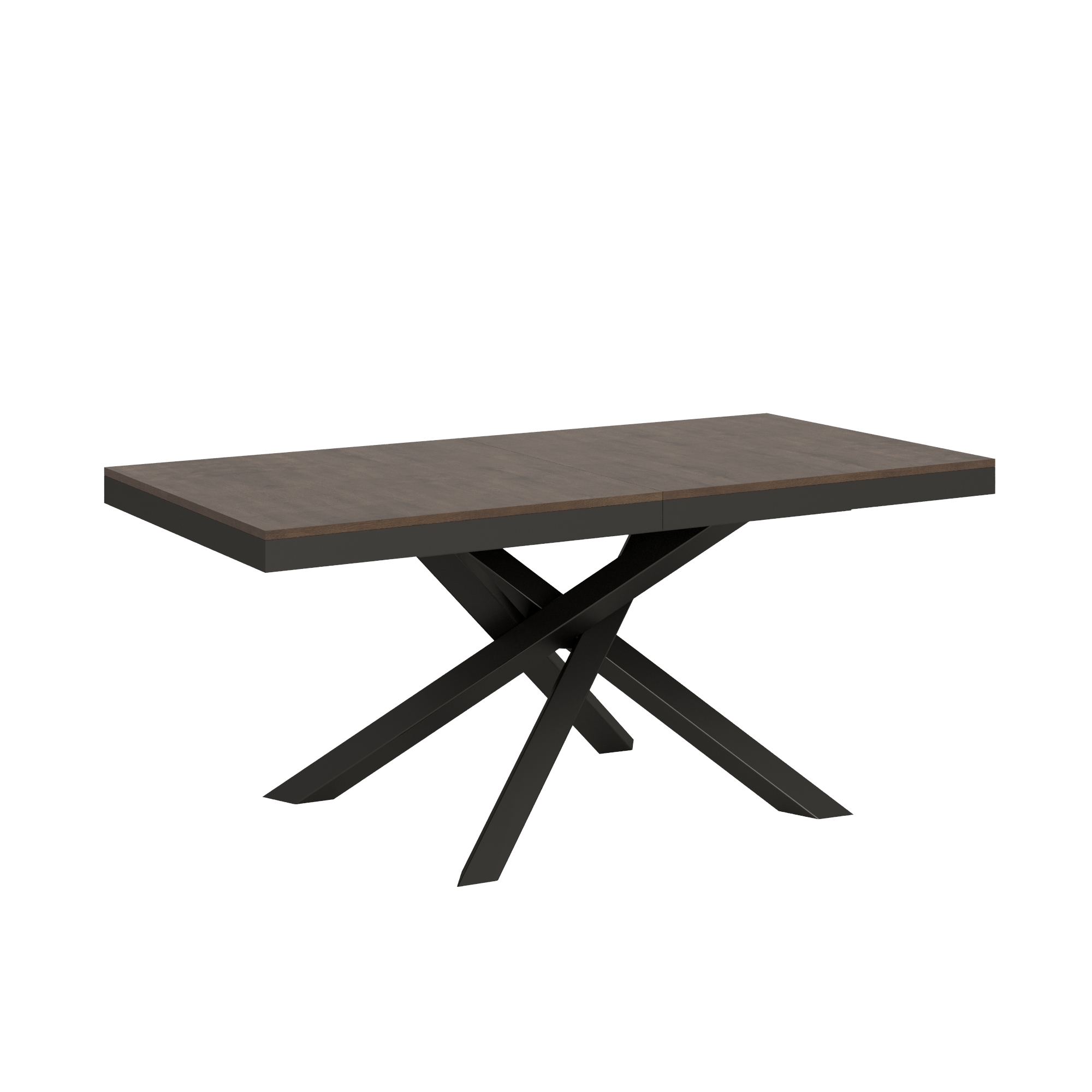Mesa extensible 90x180/440 cm Volantis Evolution Estructura Nogal Antracita - Itamoby