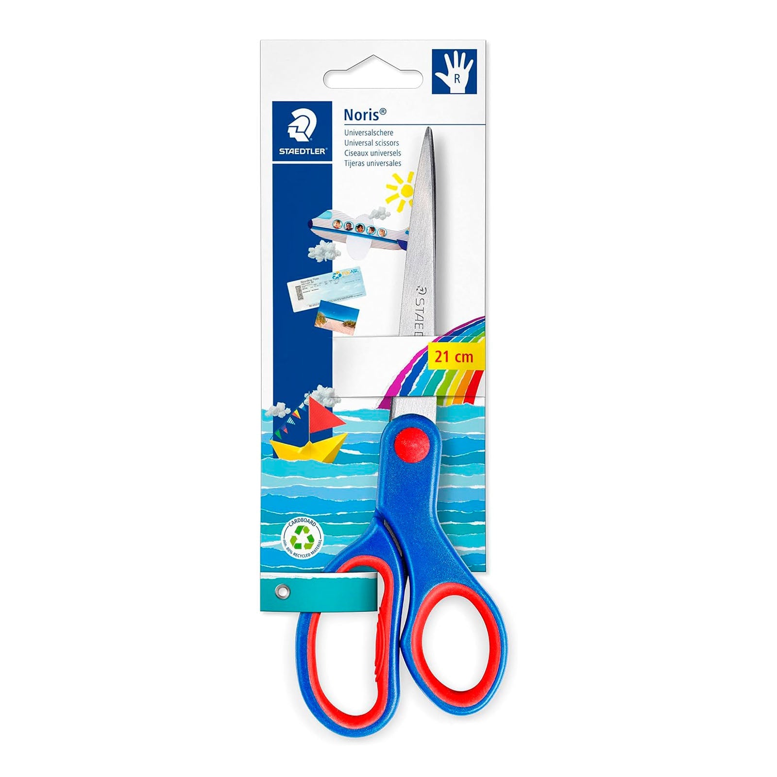STAEDTLER - Tijeras Manualidades Ergonómicas. Diestros Noris 21 cm