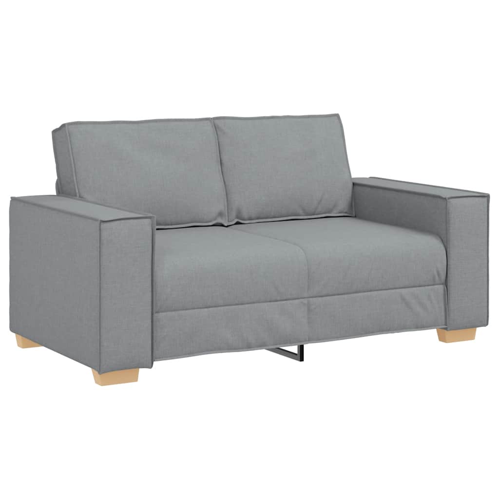 vidaXL Sofá de 2 plazas de tela gris claro, 160x78x84 cm