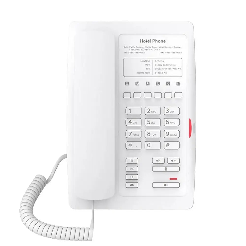Teléfono IP Fanvil H3W Blanco con 2 líneas y conexión por cable
