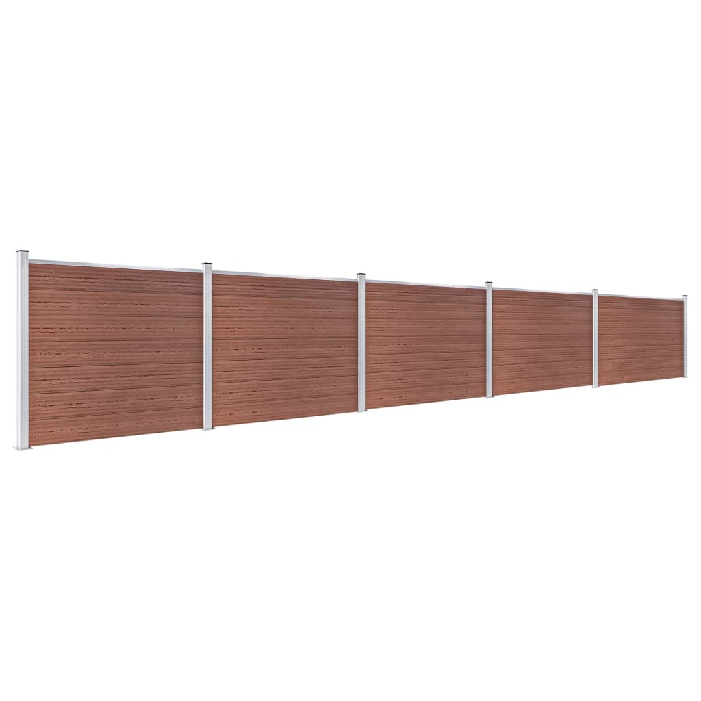 Valla de Jardín WPC Vidaxl 872x146 Cm Marrón Negro
